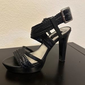 Strappy Black Heels, Size 9
